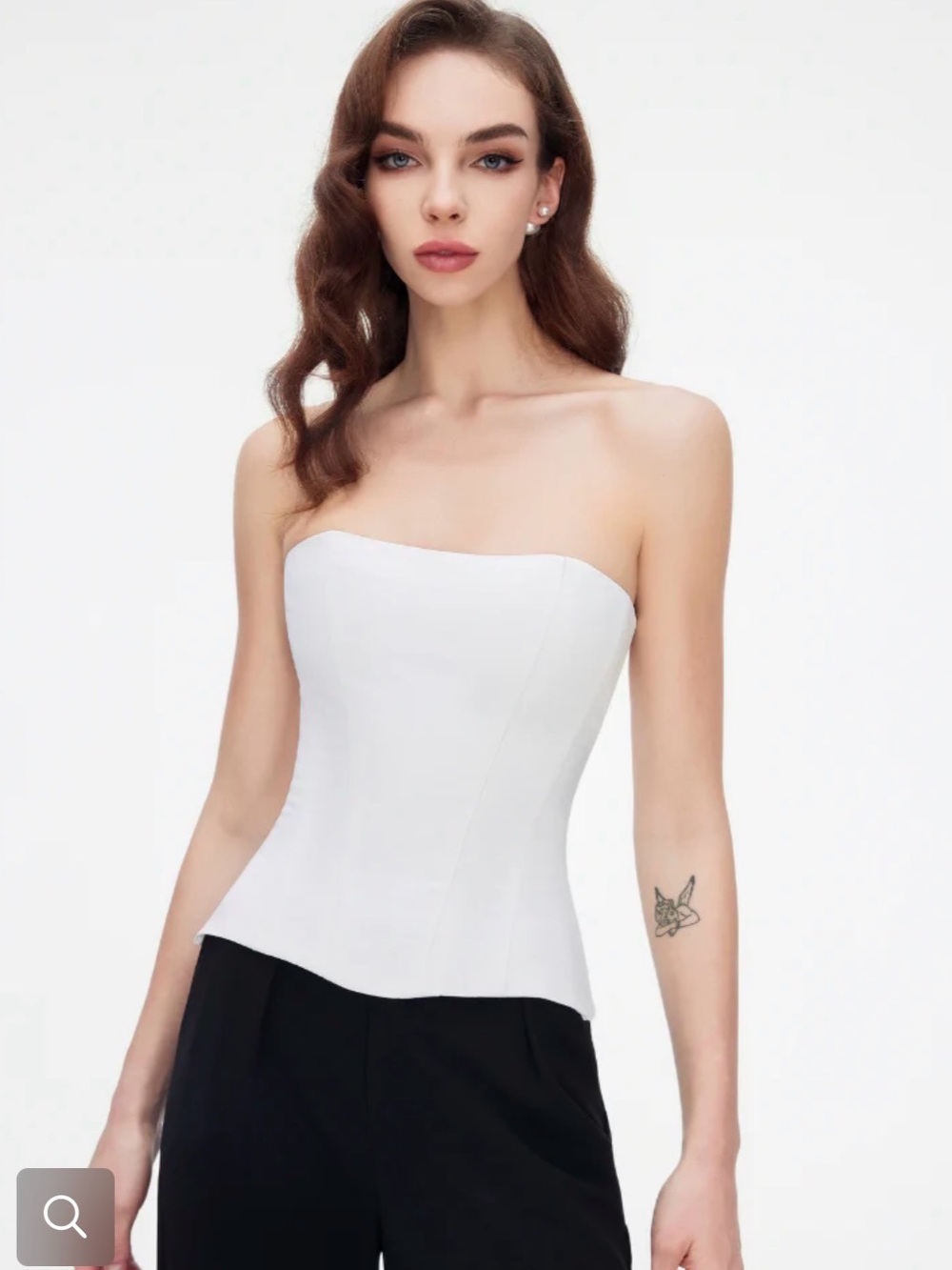 Strapless White Corset Top